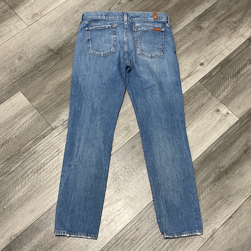 7 FOR ALL MANKIND, Roxanne Cropped Embroidered Floral Jeans, size 28 - Picture 2 of 3